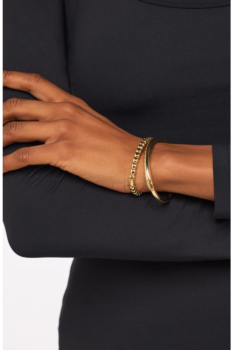 Gold Bangle Bracelet - Clarissa, Alternate, color, Gold