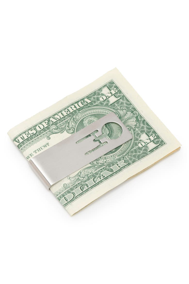 Cutout Enterprise Money Clip, Alternate, color, SILVER