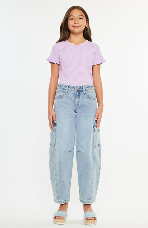 Kancan Trinity Low Slung Horseshoe Jeans In Multi