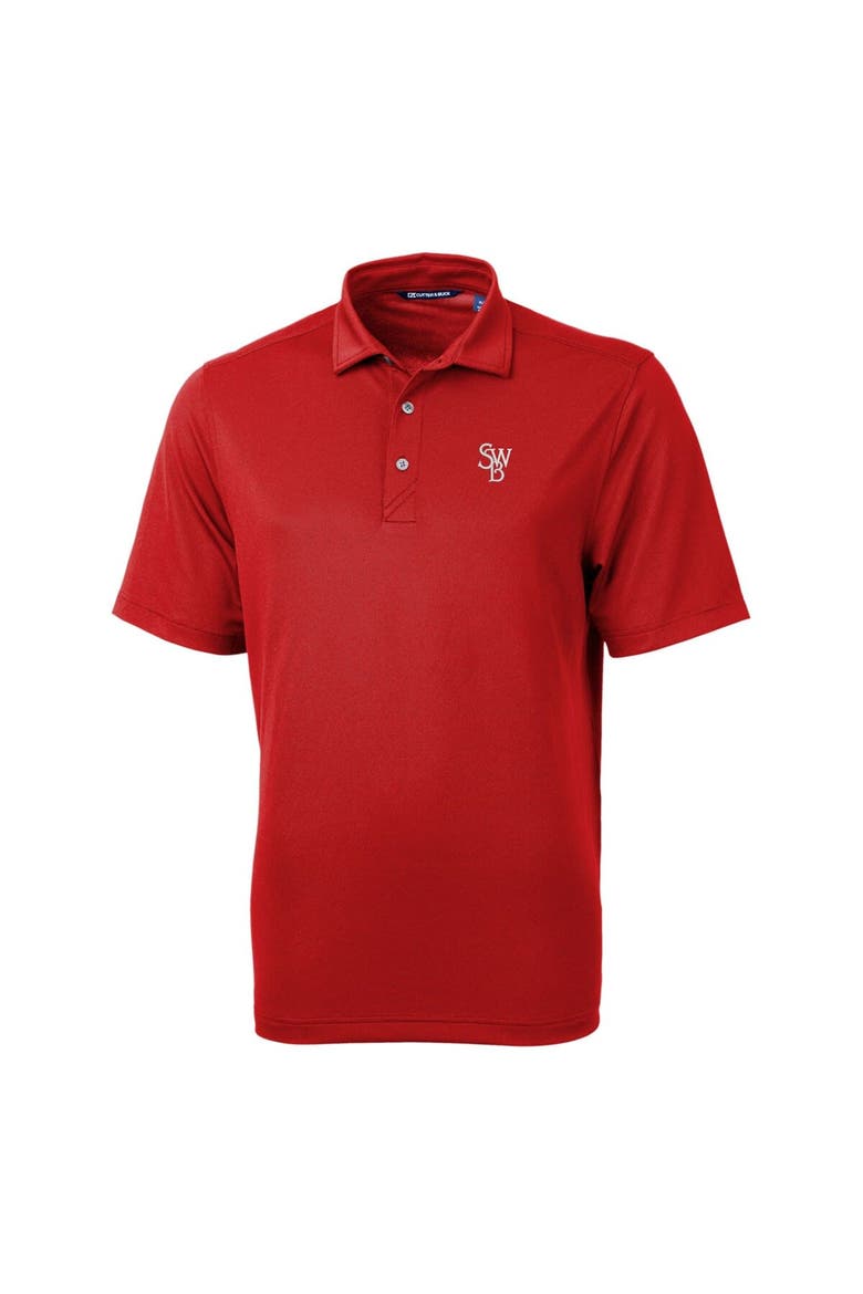 Men's Cutter & Buck Red Scranton Wilkes-Barre RailRiders Virtue Eco Pique Recycled Polo, Alternate, color, Red