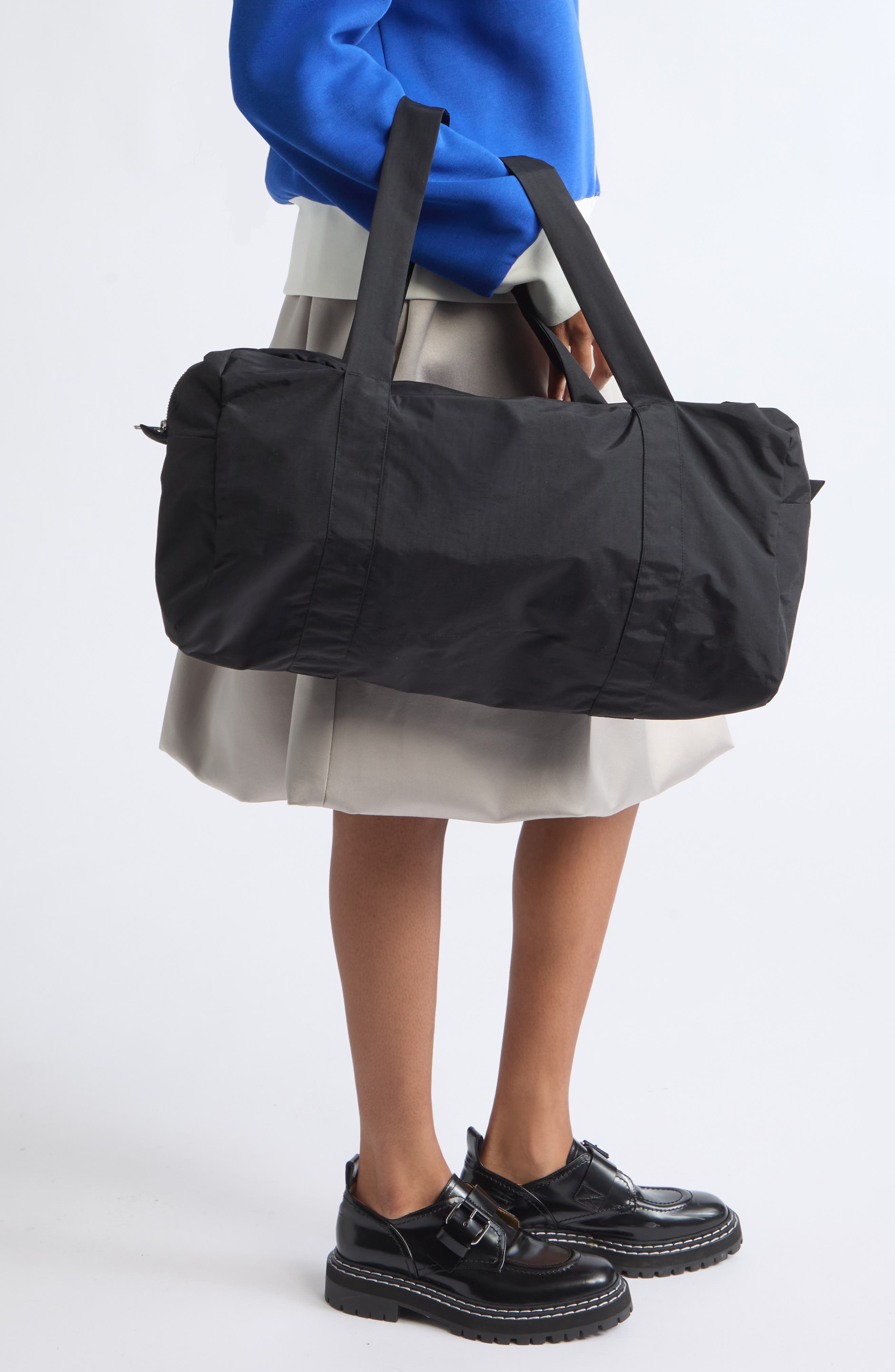 Nylon Travel Bag, Alternate, color, BLACK