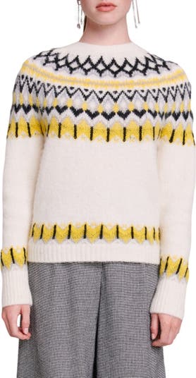 maje Mamonix Fair Isle Metallic Sweater | Nordstrom