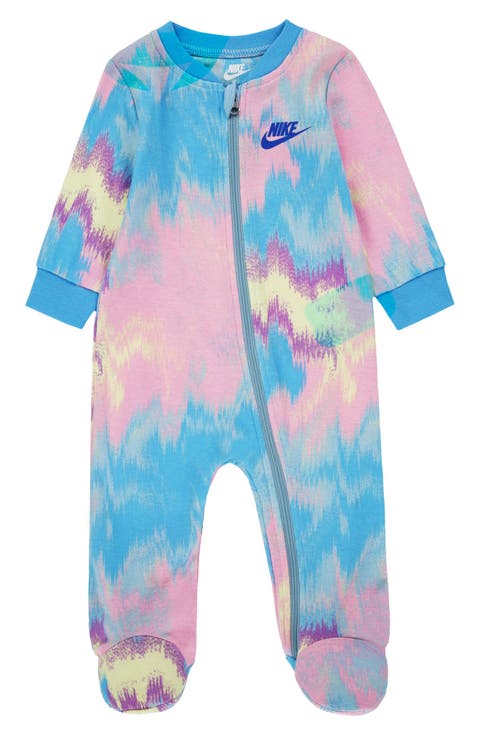 Swoosh Printed Club Footie Coverall (Baby)