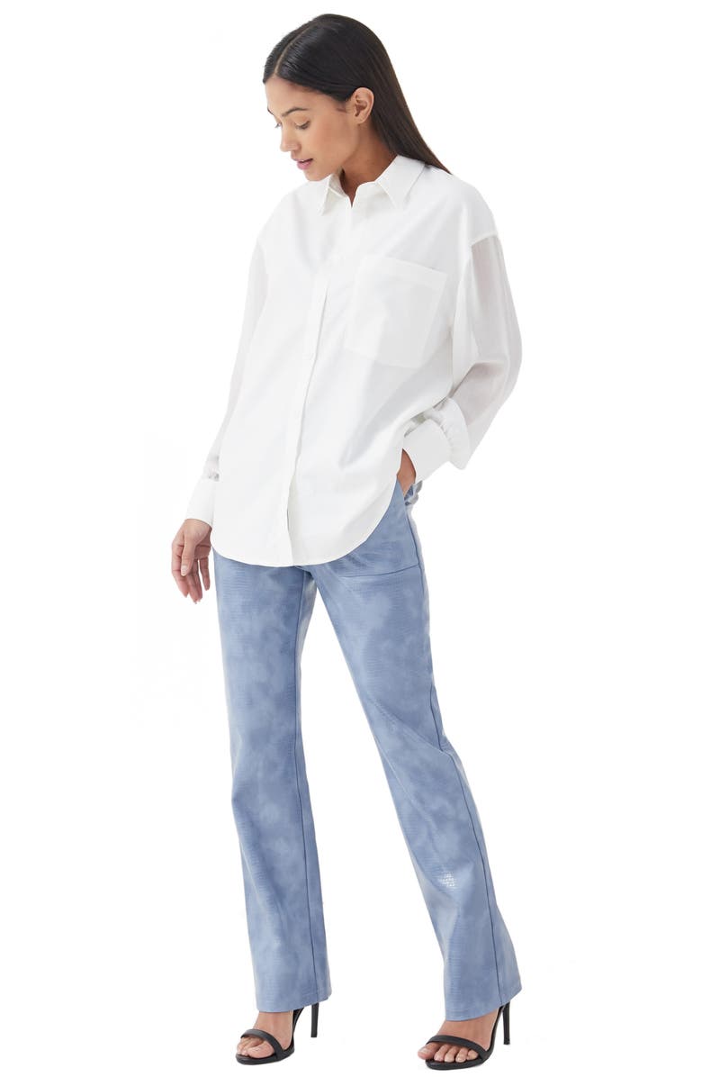 4th & Reckless Helene Faux Crocodile Trousers, Alternate, color, 