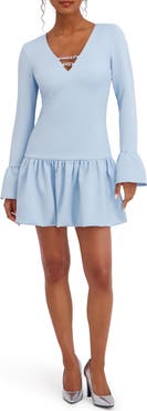 Siena Flare Cuff Scuba Minidress