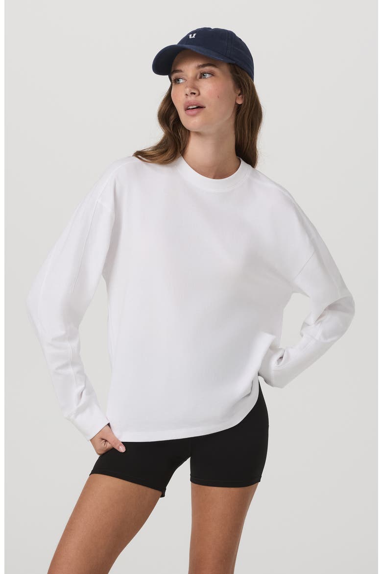 Long Sleeve Heavyweight Cotton T-Shirt, Alternate, color, WHITE