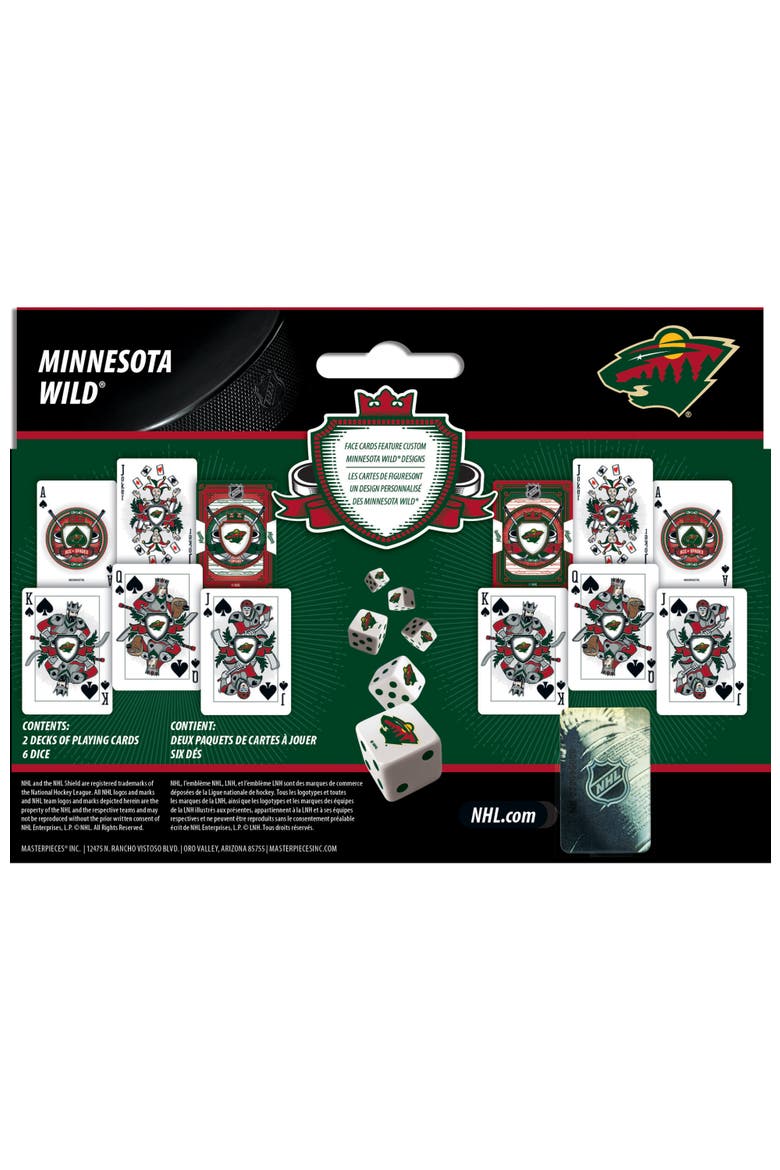 Minnesota Wild Playing Cards & Dice, Alternate, color, Multicolor