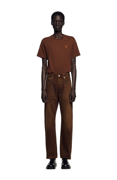 Regular washed-effect jeans