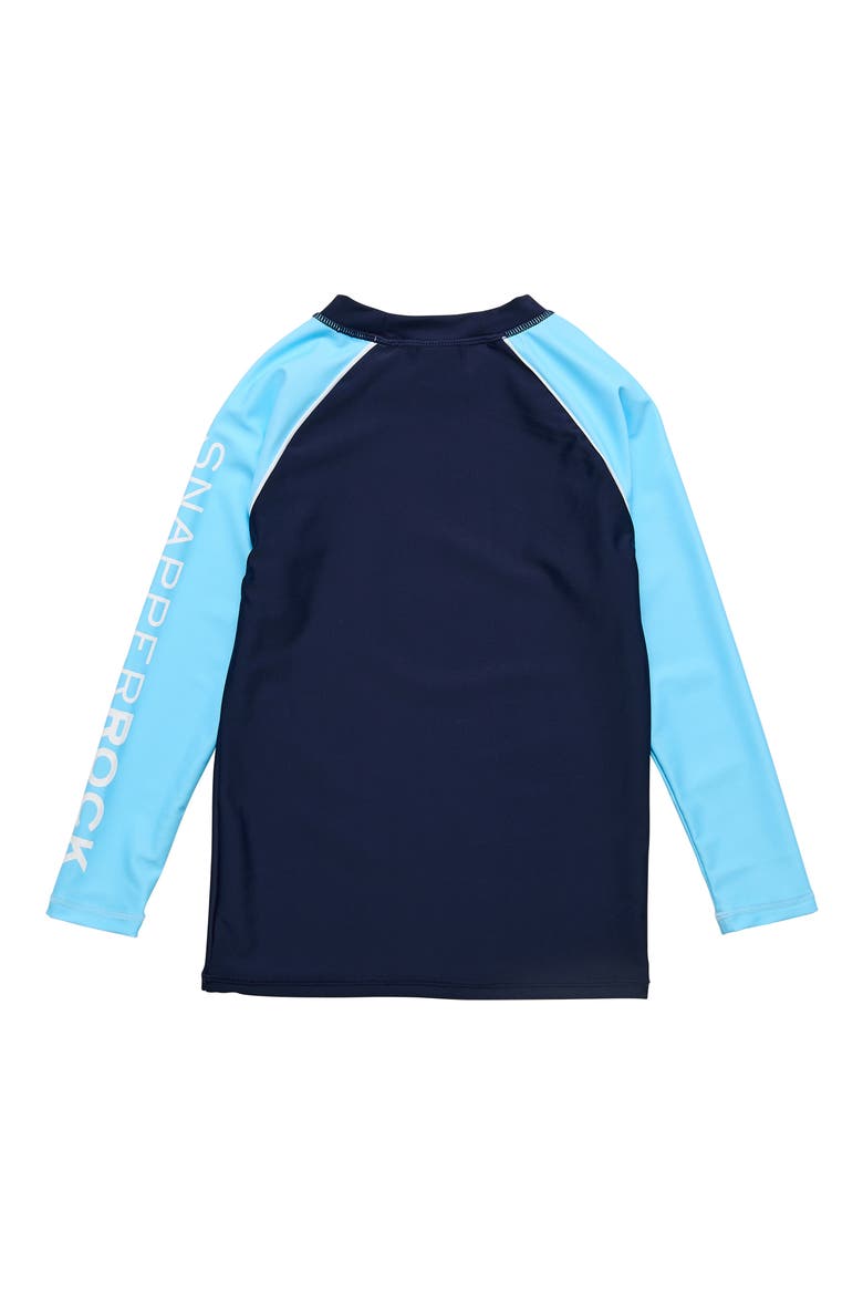 Kids' Colorblock Long Sleeve Rashguard Top, Alternate, color, BLUE