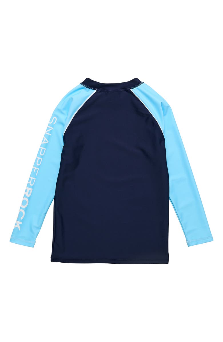 Snapper Rock Kids' Colorblock Long Sleeve Rashguard Top, Alternate, color, Blue