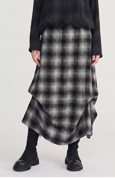 Hayes Plaid A-line Skirt