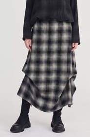 LUUKAA Hayes Plaid A-line Skirt