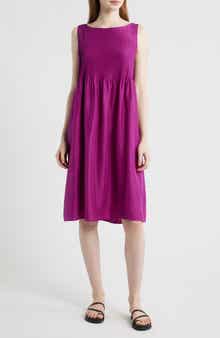 Pleated Silk Dress
