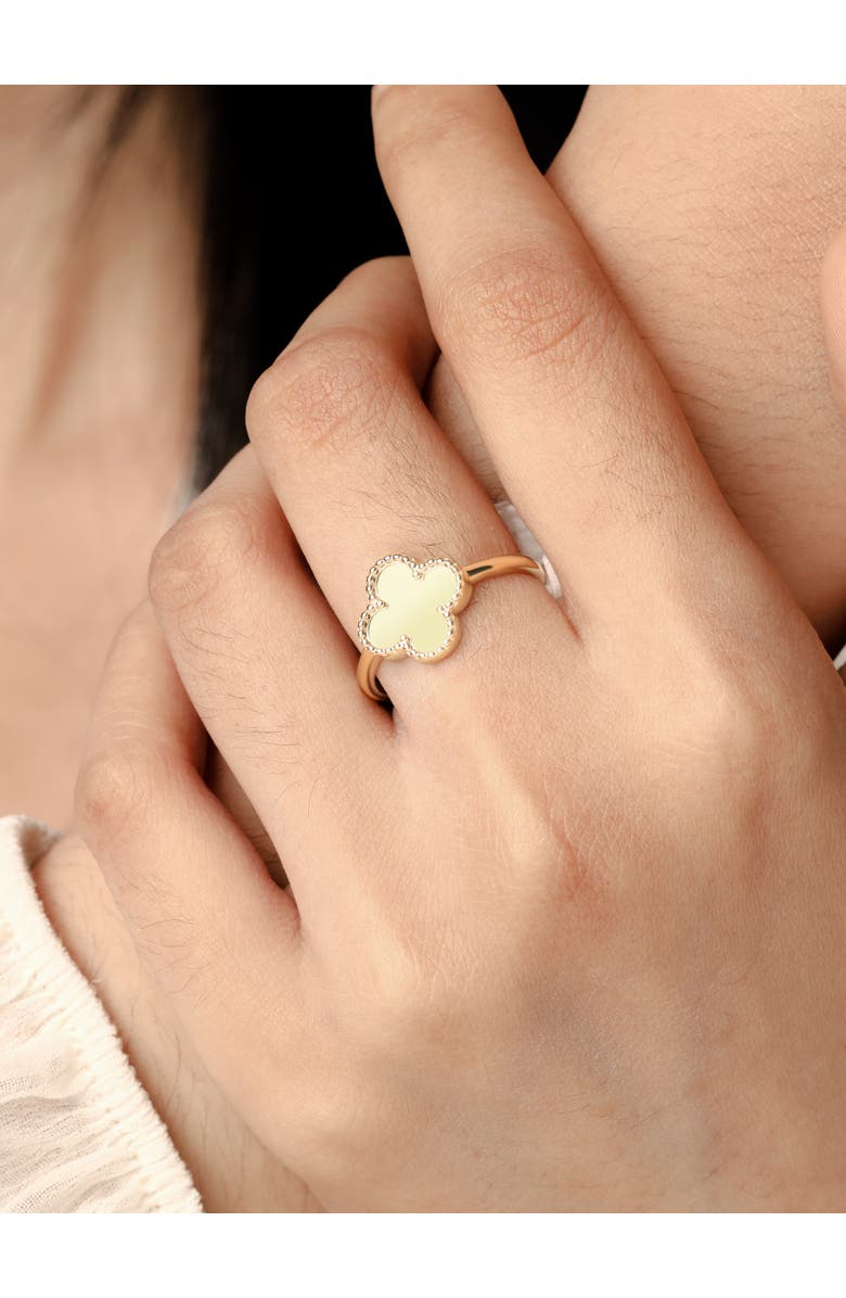 DEVATA Clover Ring in 14K Gold, 11mm, Alternate, color, Yellow Gold