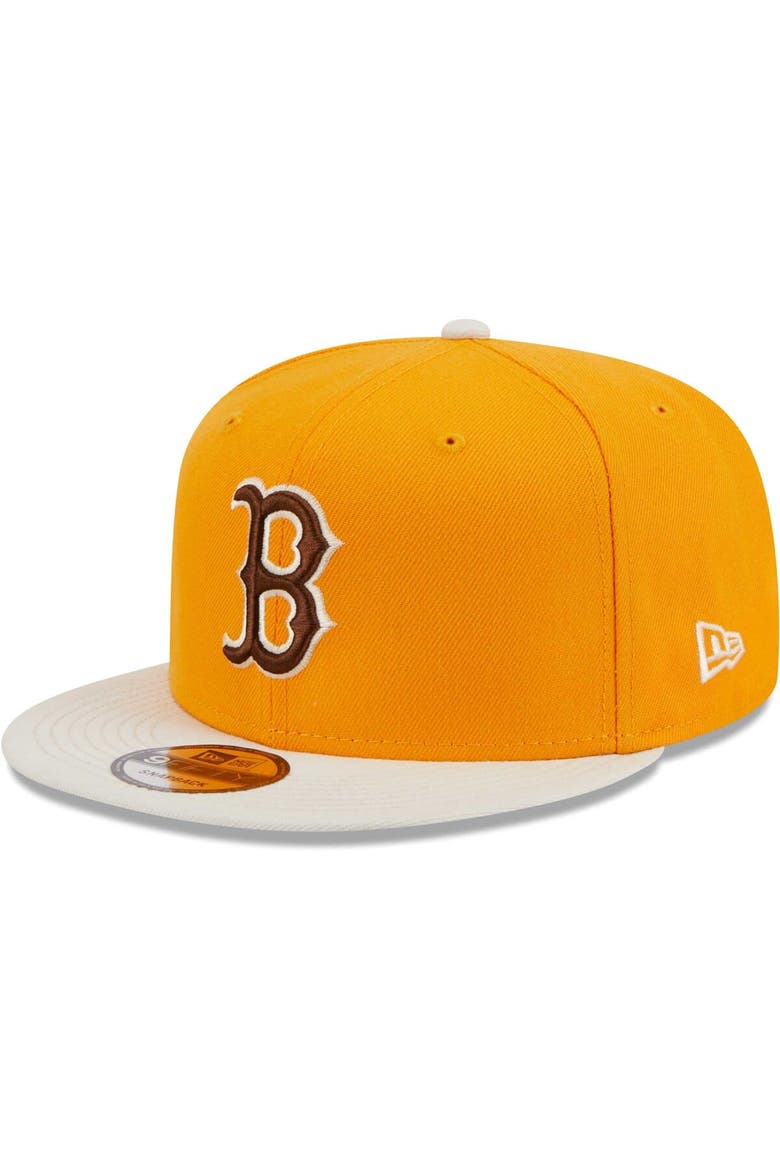 Men's New Era Gold Boston Red Sox Tiramisu  9FIFTY Snapback Hat, Main, color, Gold