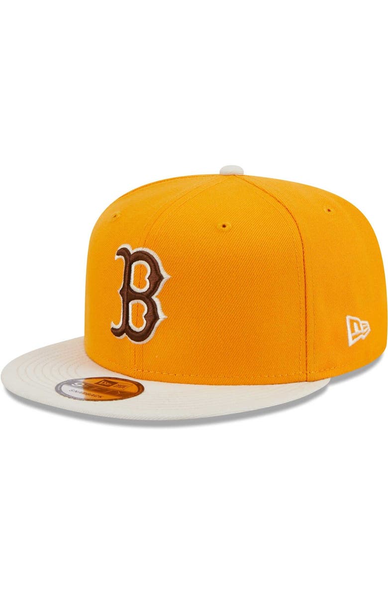 New Era Men's New Era Gold Boston Red Sox Tiramisu 9FIFTY Snapback Hat, Main, color, Gold