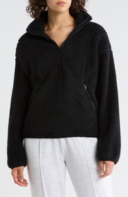 Z by Zella Faux Shearling Half Zip Pullover