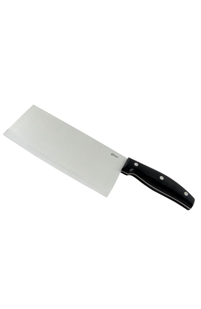 OSTER Granger 7 in. Fine Edge Stainless Steel Blade Cleaver, Main, color, Silver