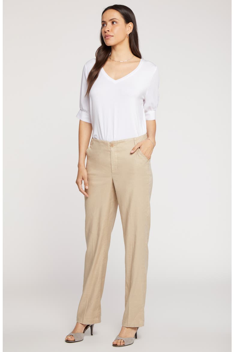 Marilyn Linen Blend Trousers, Alternate, color, FEATHER