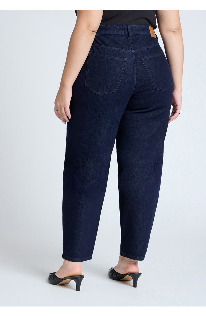 ELOQUII The Barrel Leg Jean, Alternate, color, Medium Wash Denim