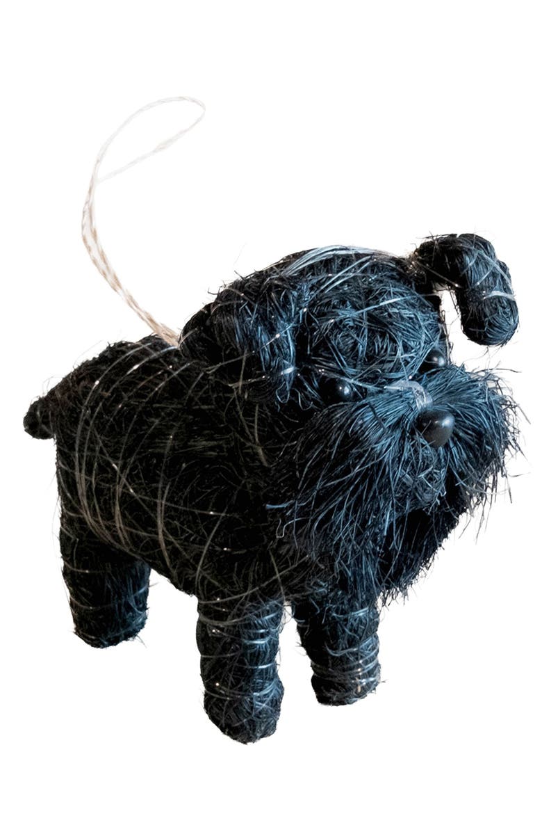 LIKHA Schnauzer Handwoven Ornament, Main, color, Black