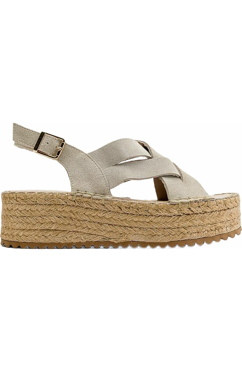 Forever & Always Shoes Lontano Suede Leather Platform Sandal, Alternate, color, Beige Suede Leather