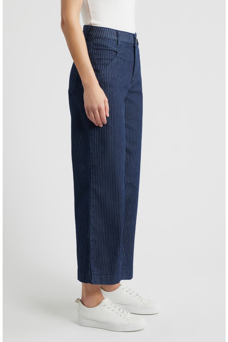 Wyatt Skyrise Stripe V-Pocket Ankle Wide Leg Jeans, Alternate, color, INDIGO