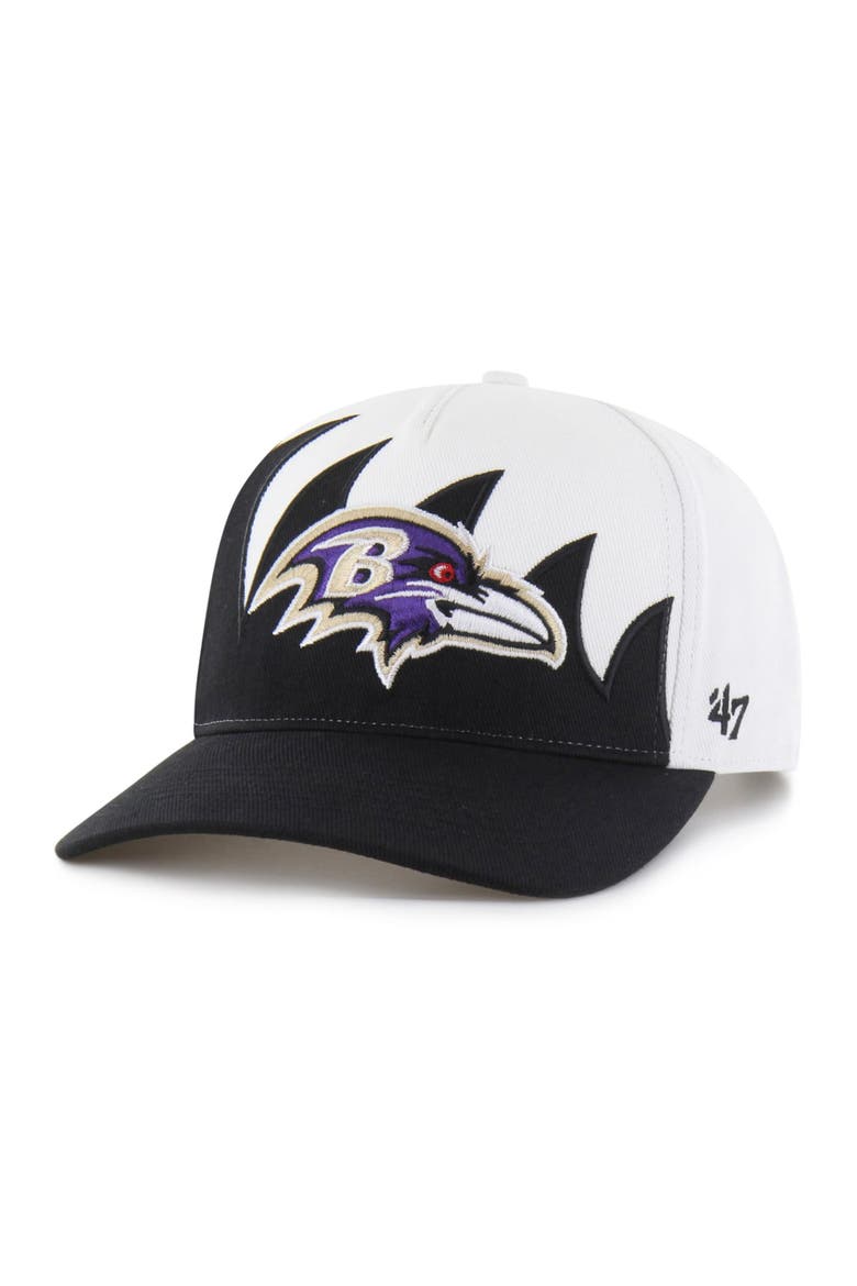 Men's '47 White Baltimore Ravens Jagged Hitch Adjustable Hat, Main, color, White