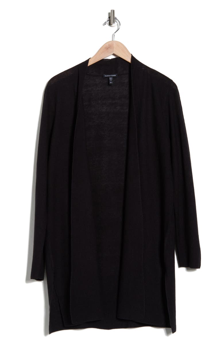Eileen Fisher Organic Linen & Organic Cotton Long Cardigan, Alternate, color,