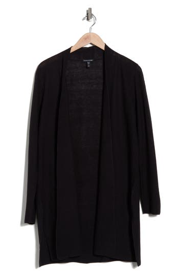 Eileen Fisher Organic Cotton Cardigan In Black