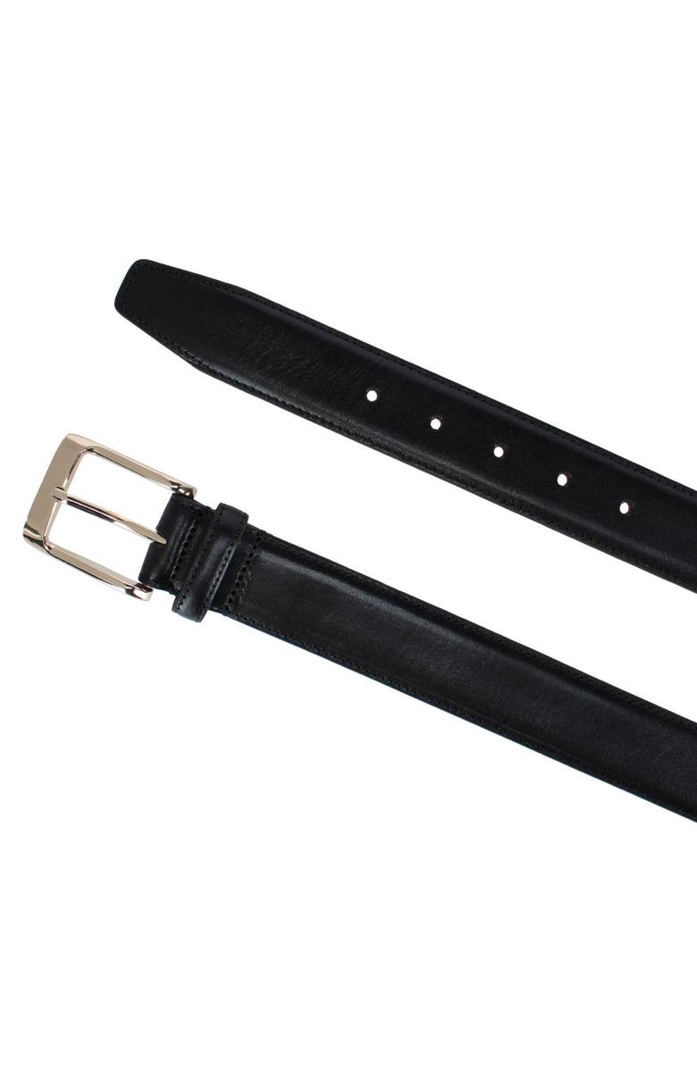 Trafalgar Cornelius 35mm Cortina Leather Dress Belt, Alternate, color, Black