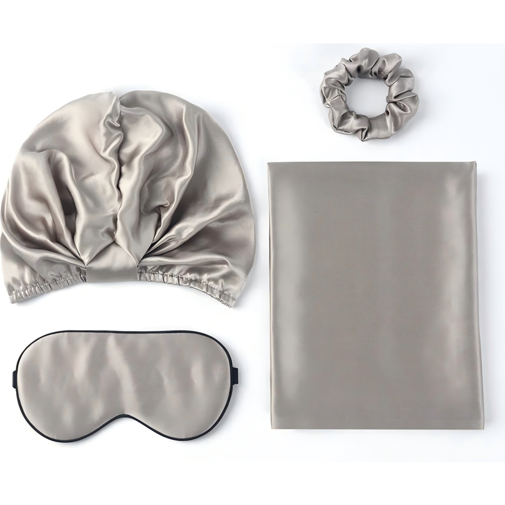 SILKSILKY 4-Piece Mulberry Silk Set in Gray at Nordstrom, Size Standard