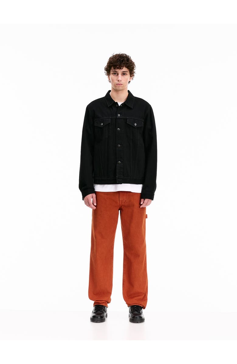 vowels Classic Trucker Jacket, Alternate, color, Black