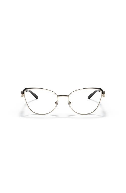 Michael Kors 54mm Cat Eye Optical Glasses In Gold
