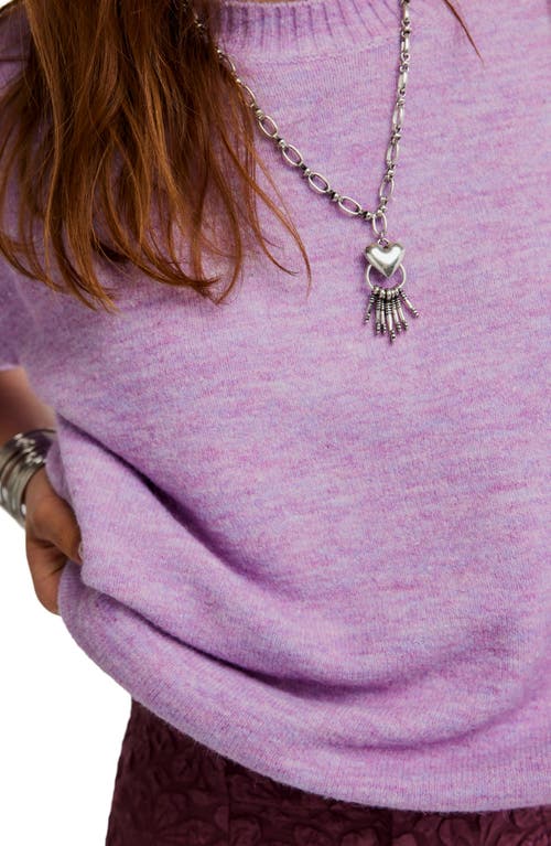 Free People Margot Oversize Short Sleeve Sweater In Multi