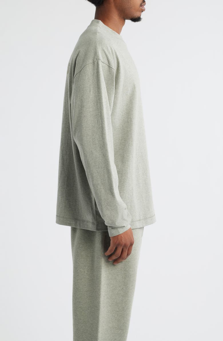 Fear of God Essentials Classic Fit Long Sleeve Logo Graphic T-Shirt, Alternate, color, Concrete Heather