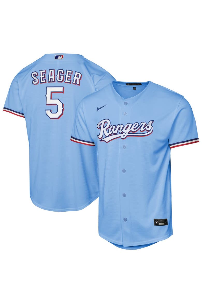 Youth Nike Corey Seager Light Blue Texas Rangers Alternate Replica Jersey, Main, color, Light Blue