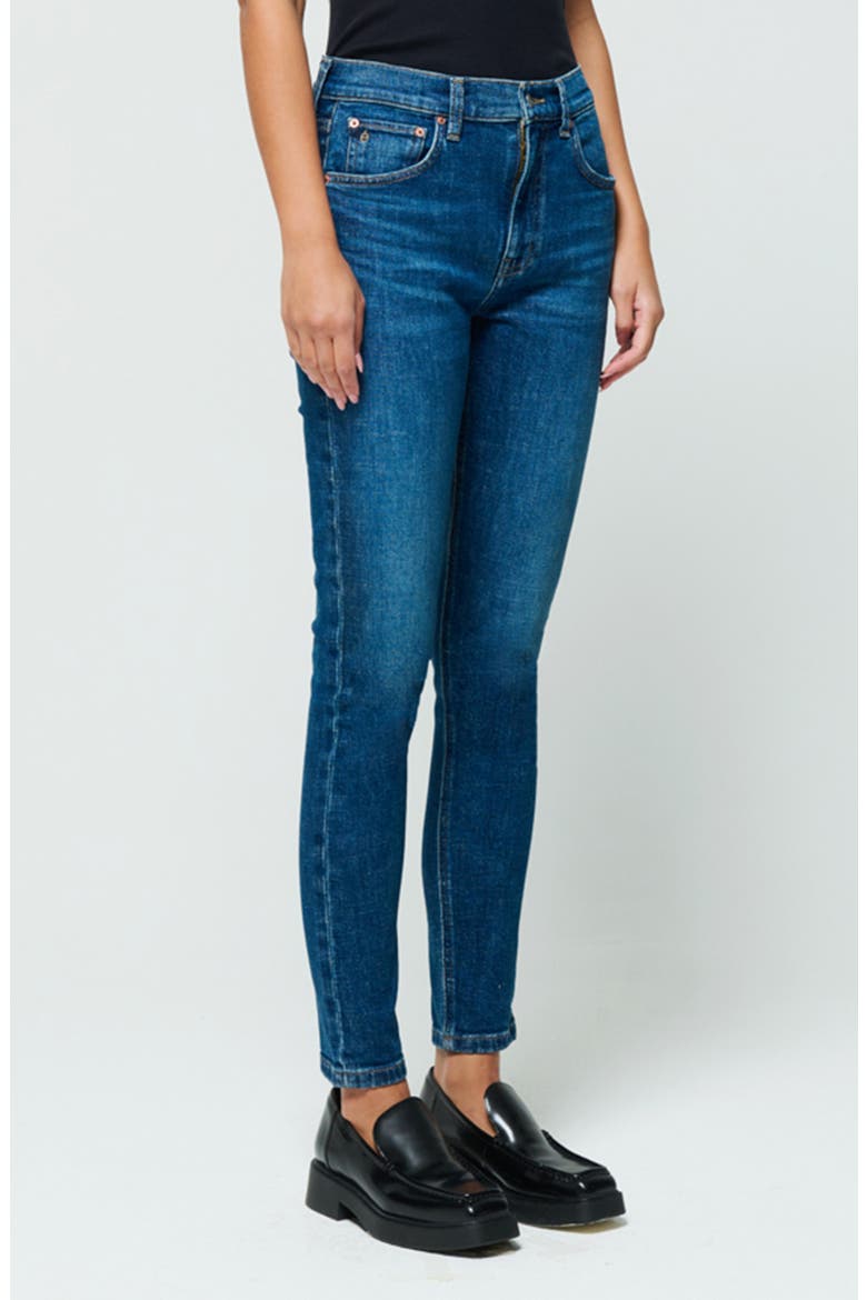 Giselle Mid Rise Skinny Jeans, Alternate, color, CHROME DIOPSIDE