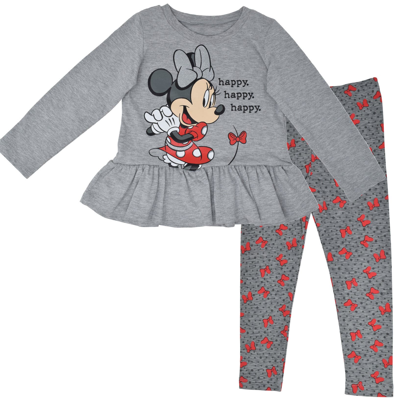 Grey Bows Peplum