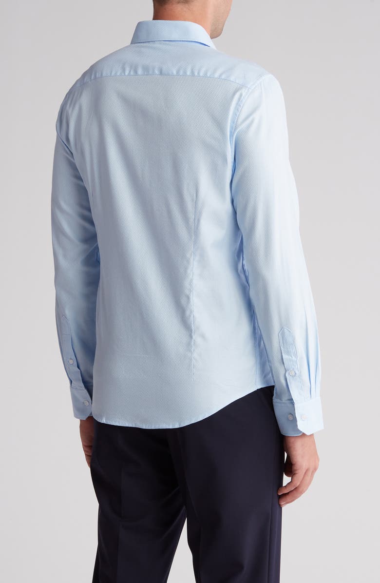 DENIM AND FLOWER Cotton Blend Dobby Button-Up Shirt, Alternate, color, Powder Blue