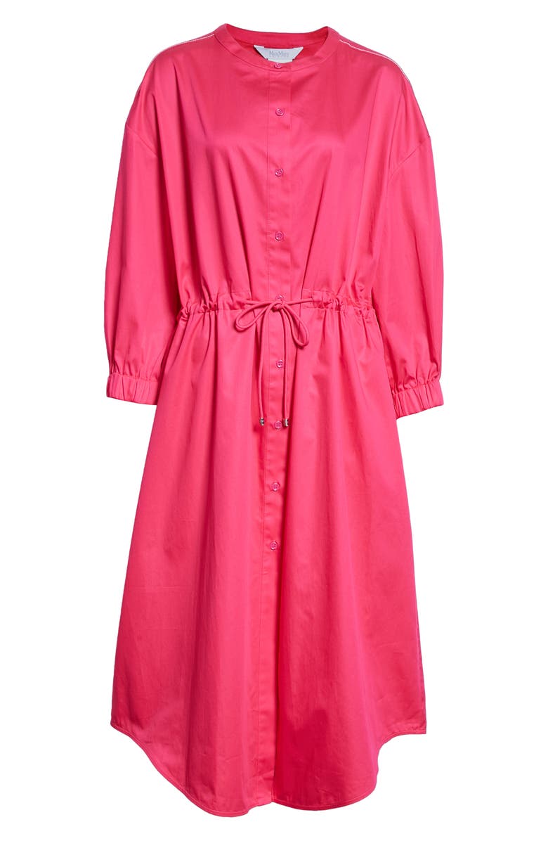 Max Mara Leisure Antique Rose Long Sleeve Cotton Shirtdress, Main, color, 
