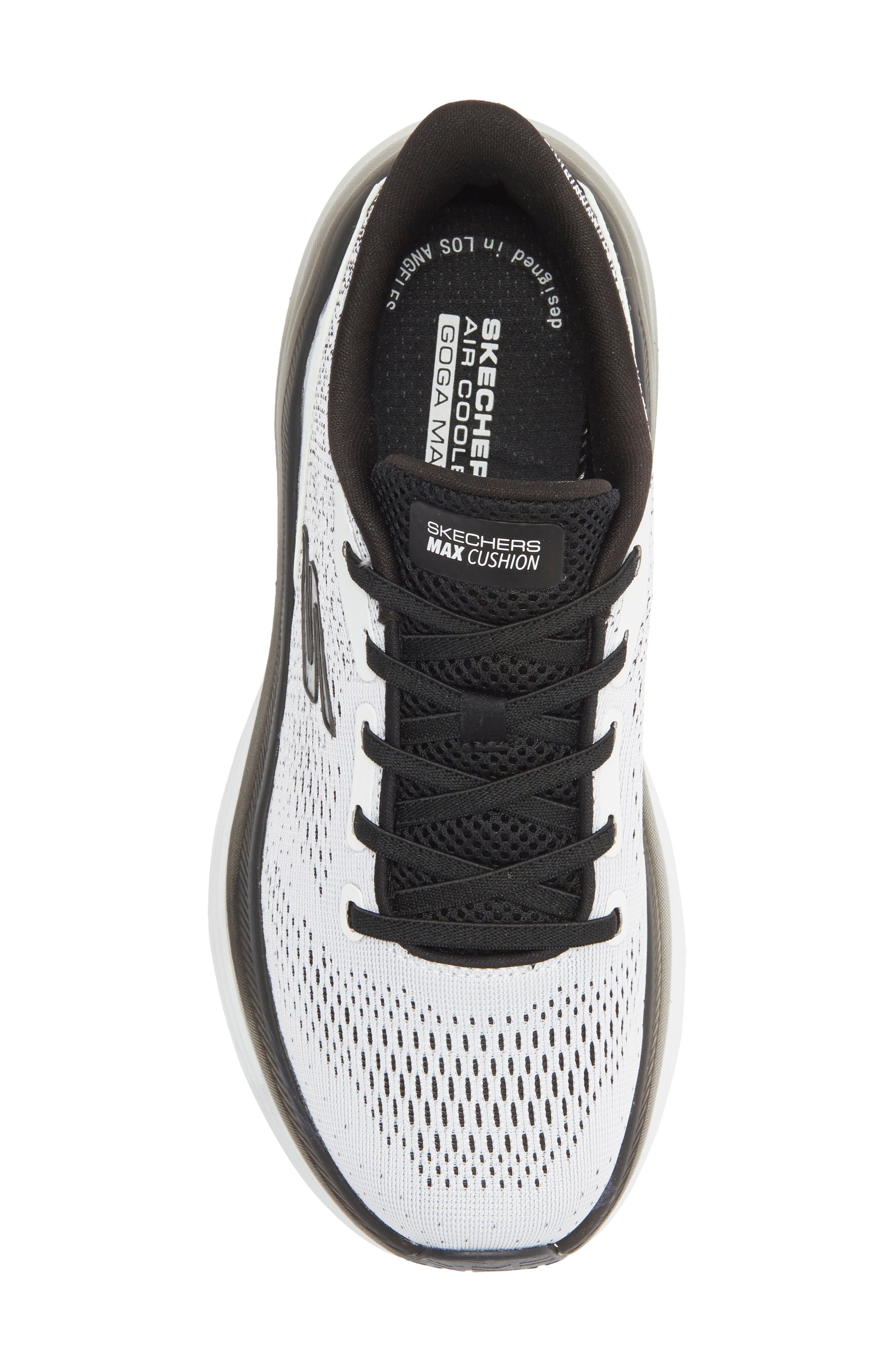 SKECHERS Max Cushiong Endeavor Kauska Sneaker, Alternate, color, White/ Black