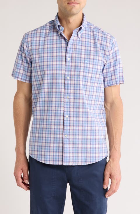 Sport Fit Short Sleeve Cotton Button-Down Shirt