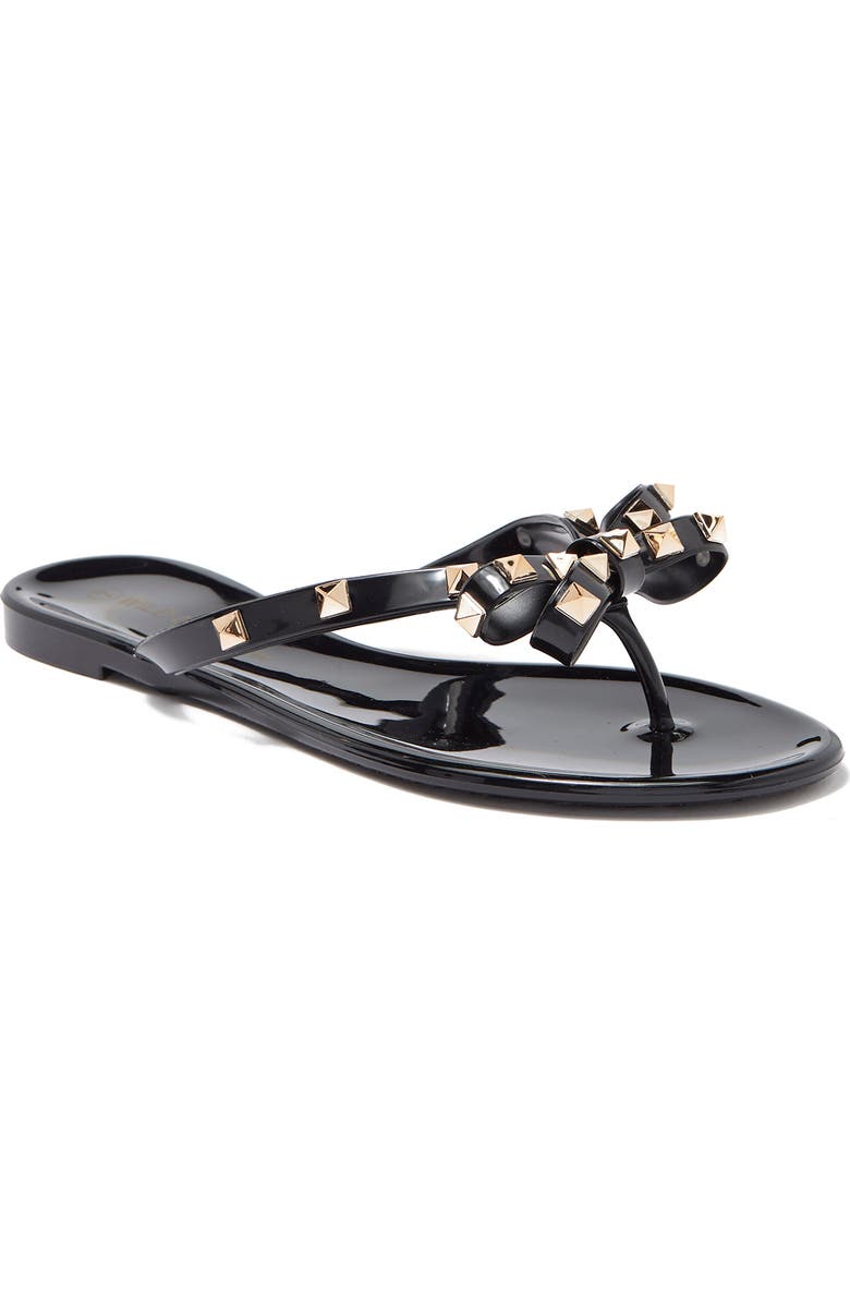WILD DIVA LOUNGE Studded Jelly Sandal, Main, color,