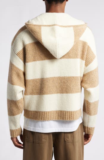 Stripe Zip Sweater Hoodie
