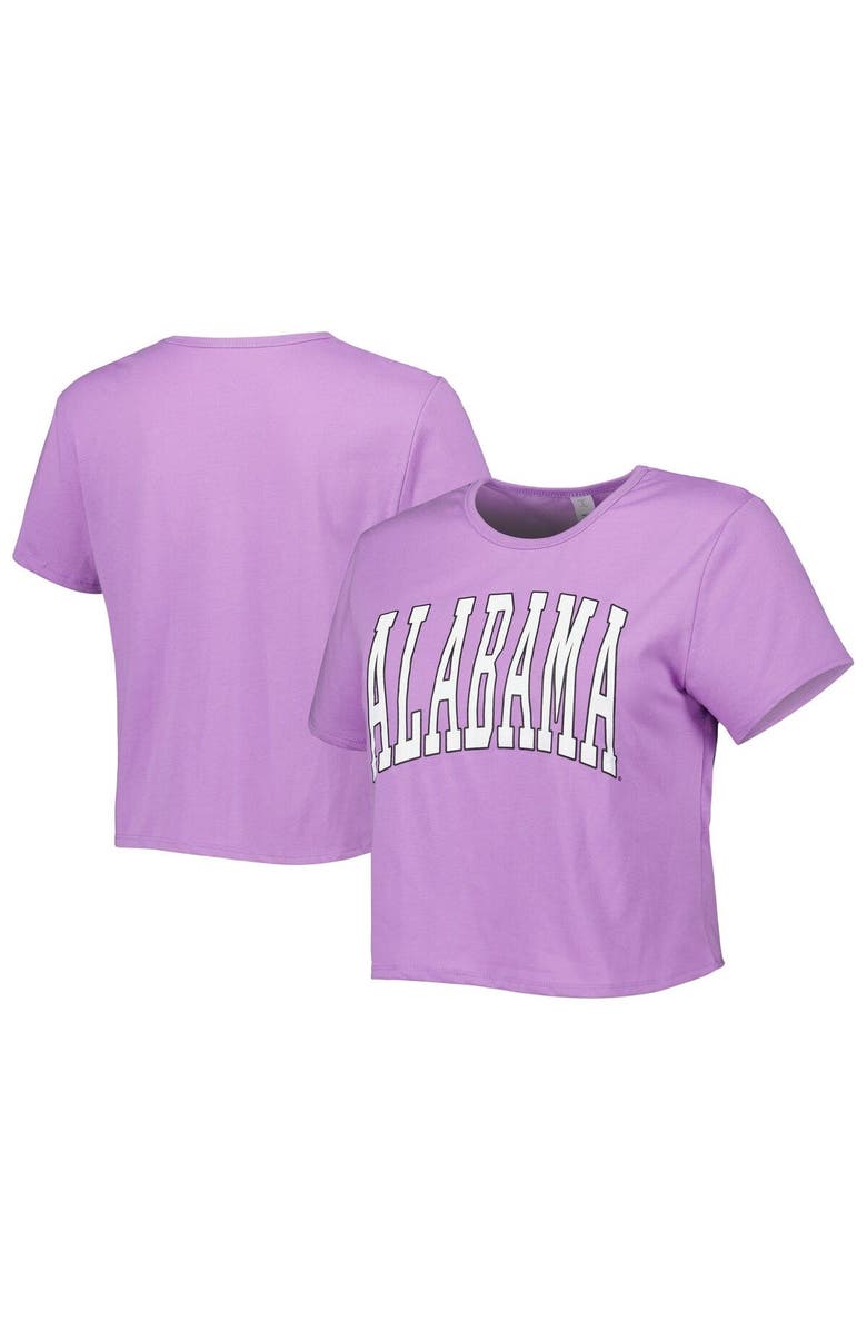 ZOOZATZ Women's ZooZatz Purple Alabama Crimson Tide Core Fashion Cropped T-Shirt, Main, color, 