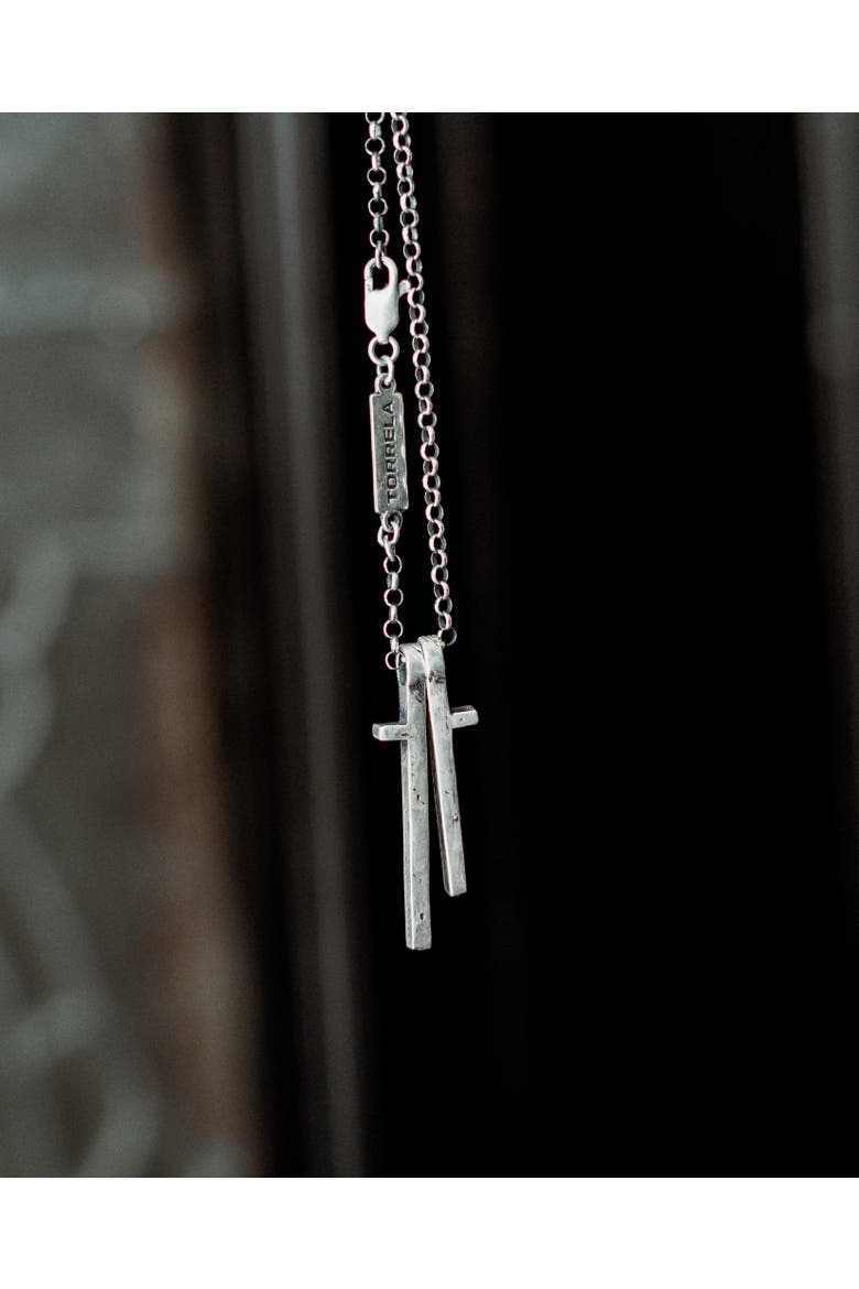 Silver Cross Necklace, Alternate, color, Sterling Silver