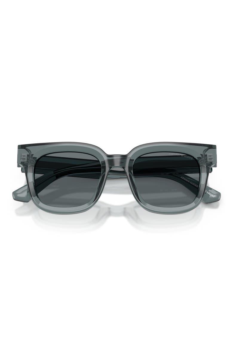 49mm Irregular Sunglasses, Alternate, color, TRANSPARENT GREY / DARK BLUE