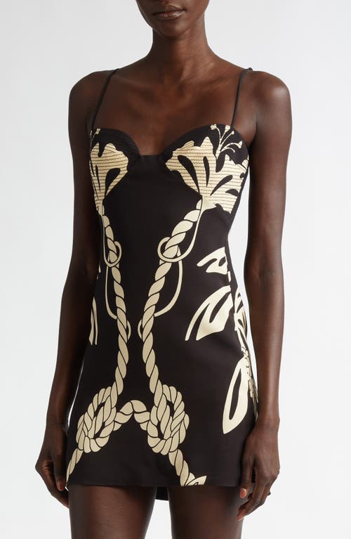 Shop Johanna Ortiz Maritime Star Minidress In Tropical Catch/ecru/black