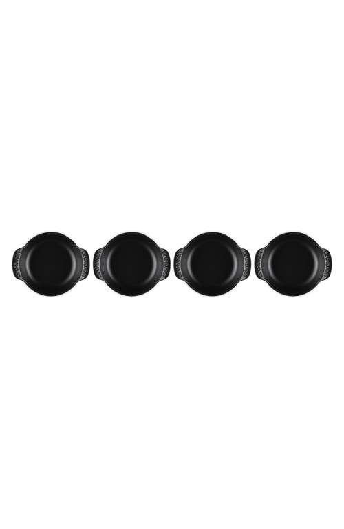 Le Creuset Enameled Cast Iron 4-pc. Covered Mini Round Braiser Set In Matte Black